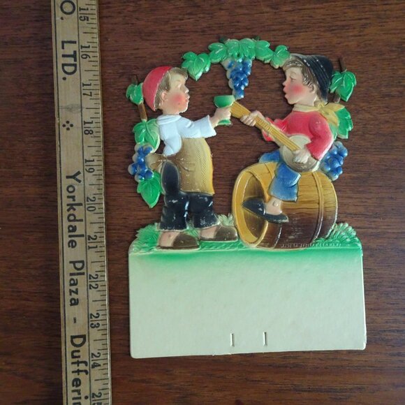 Vintage German embossed paper die cut illustration - Picture 4 of 4